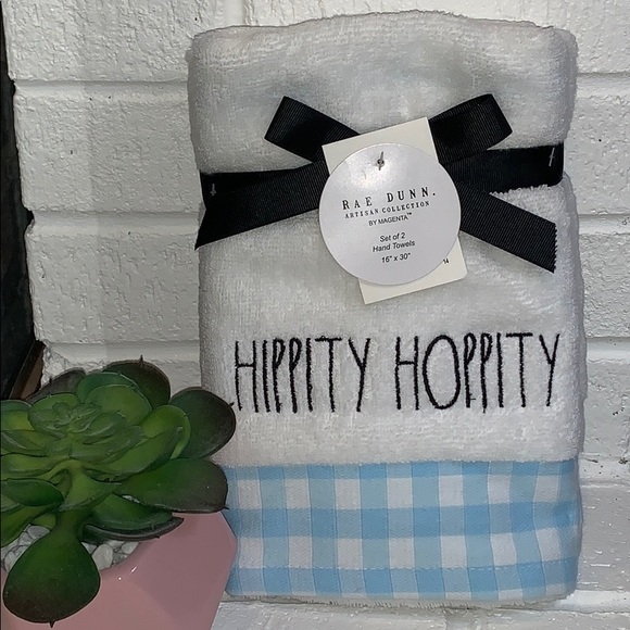 Rae Dunn Bath Rae Dunn Easter Hippity Hoppity Hand Towels Poshmark